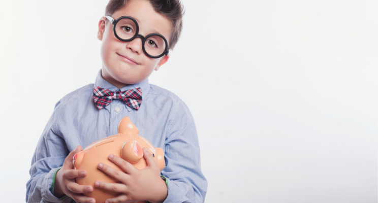 kid with piggy bank