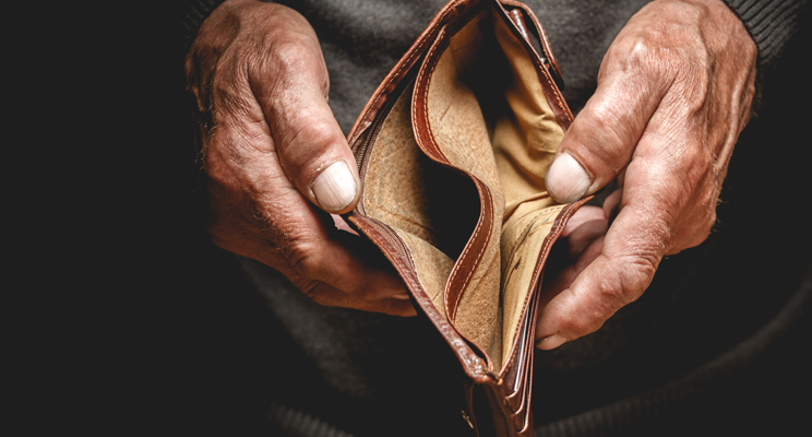 open wallet that is empty